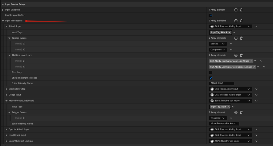 gips input control setup processor